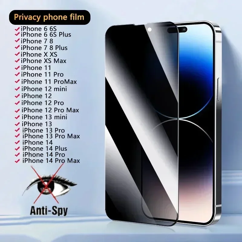 

Magtim Anti-Spy Screen Protector For iPhone 14 13 12 11 Pro Max Tempered Glass For iPhone 6 6S 7 8 Plus X XR XS Max Private Film