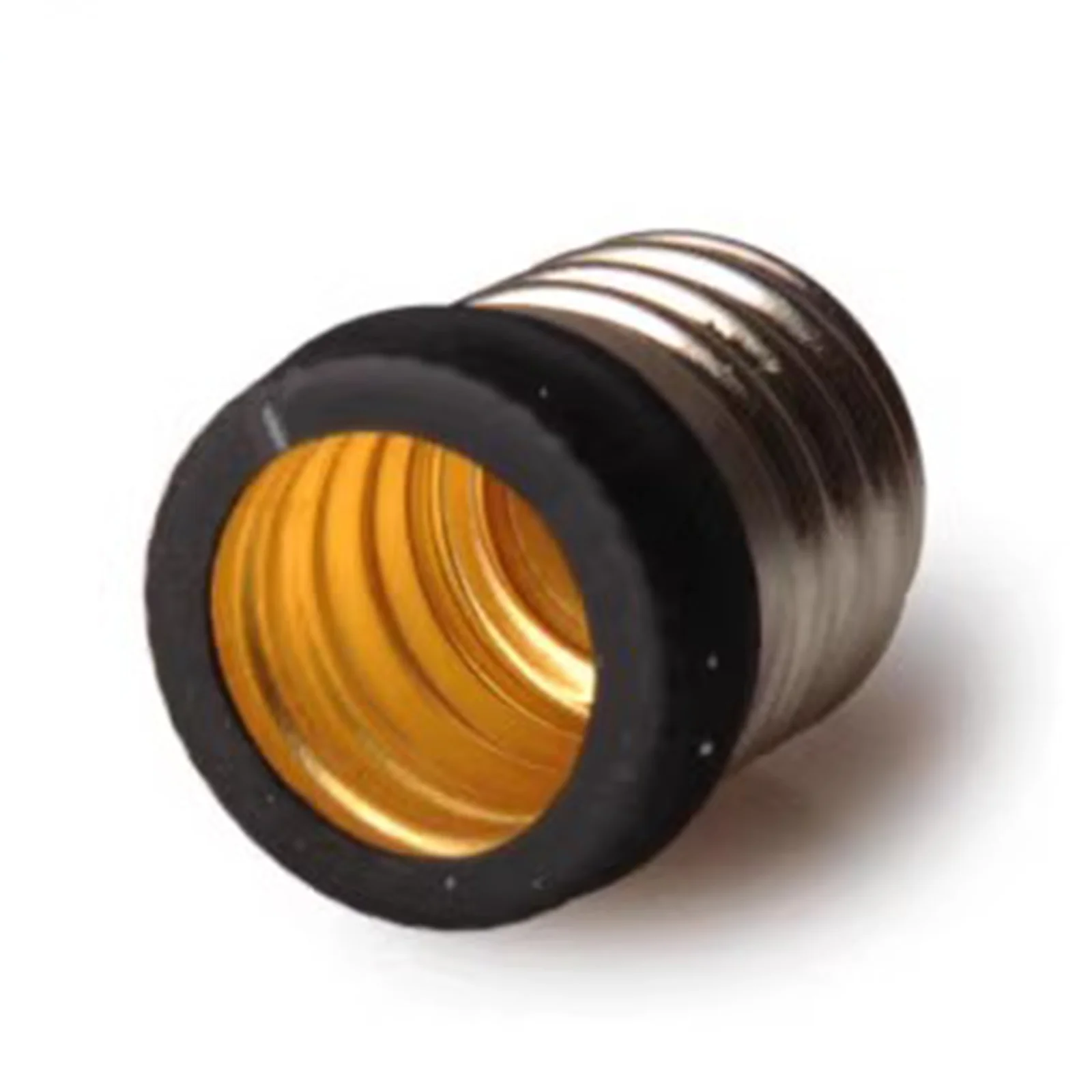 10 قطع محول لمبة E17 إلى E14، قاعدة حامل مقبس المصباح لمصابيح الإضاءة LED/CFL/الهالوجين، متينة، أسود #4