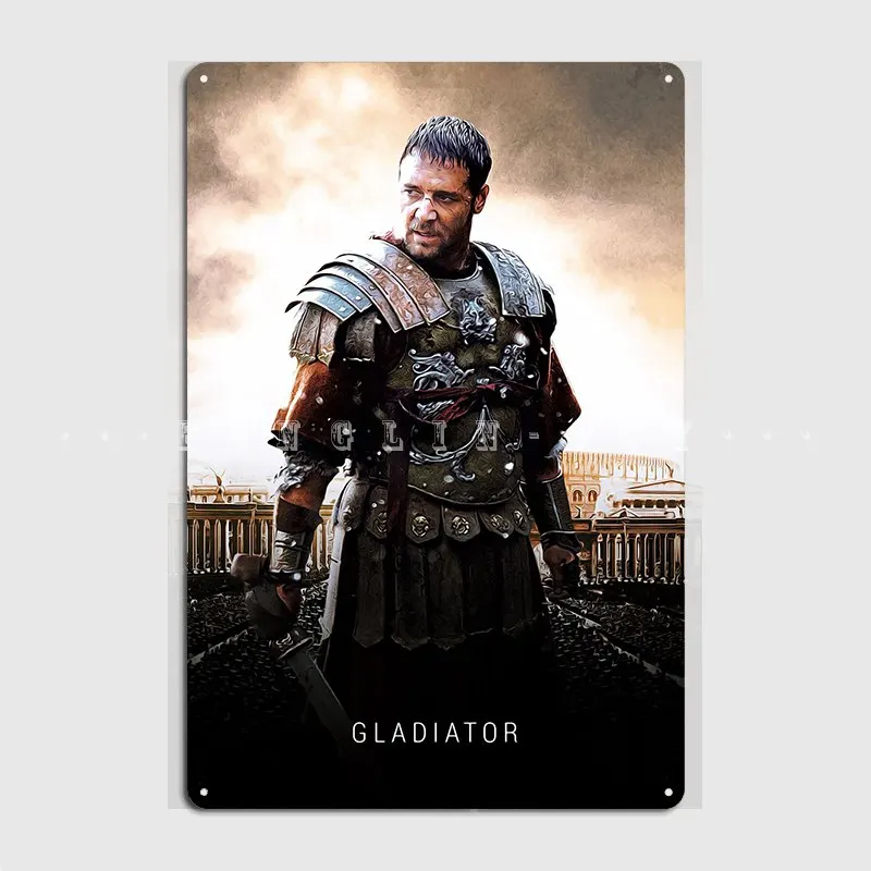 

Gladiator Metal Plaque Poster Club Party Club Bar Design Plates Tin Sign Posters