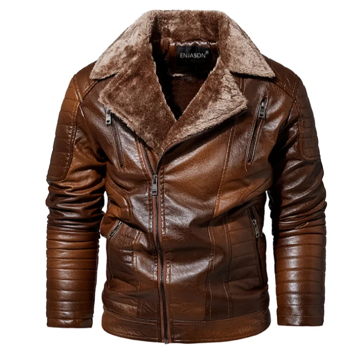Jacket Men Baseball Motorcycle Embroidered Pu Coats Slim Fit Fleece Luxury Pilot Jackets Top Winter Coat football team