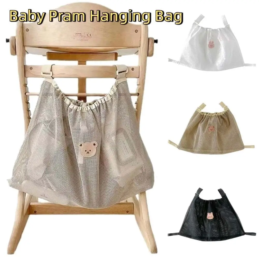 

Multifunction Baby Stroller Storage Bag Large-capacity Cartoon Animals Baby Pram Hanging Bag Bear Rabbit Squirrel Mesh Mommy Bag