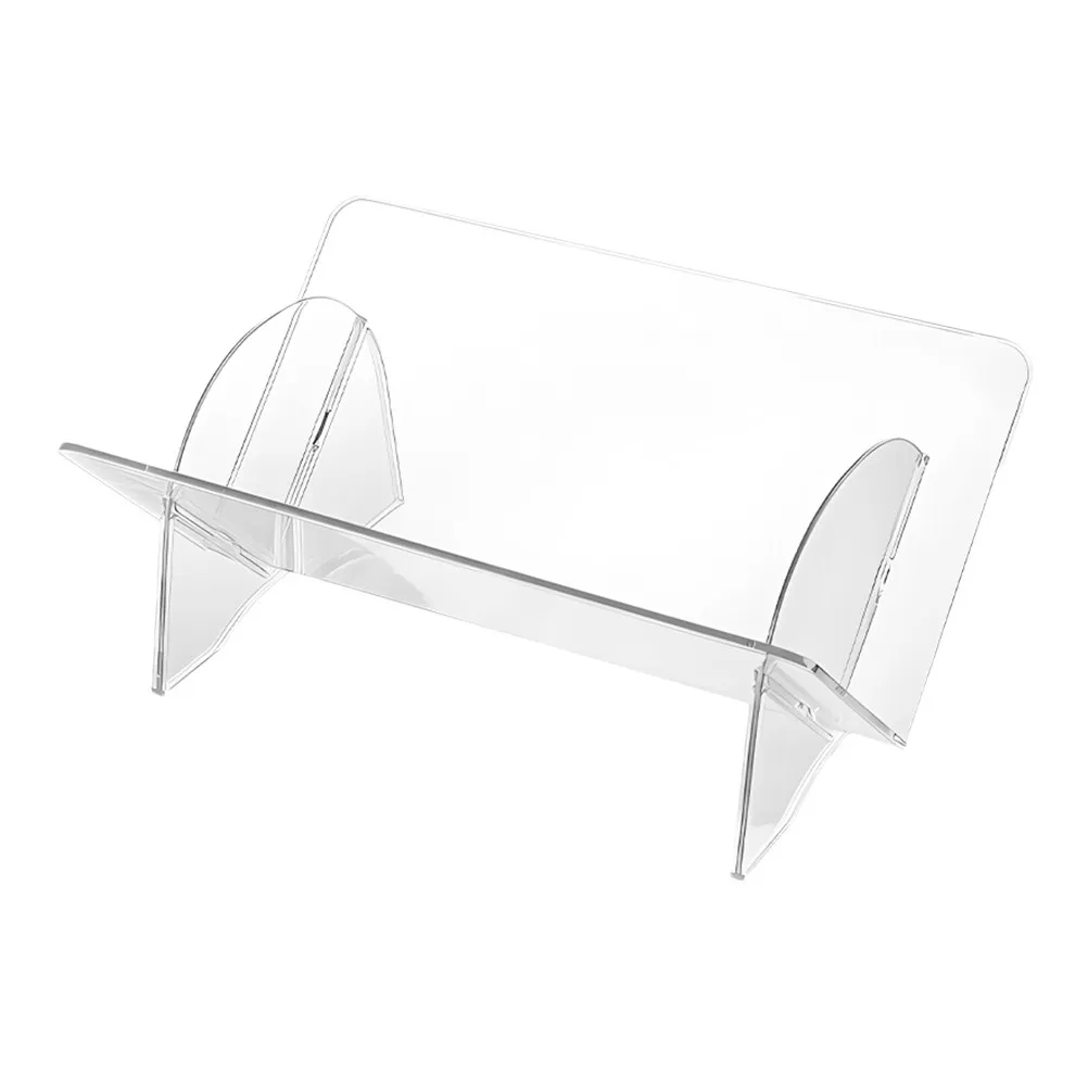 Detachable Clear Acrylic Desktop Bookshelf Book Organizer for Desk Magazine Storage Rack File Holder Book Stand Transparent