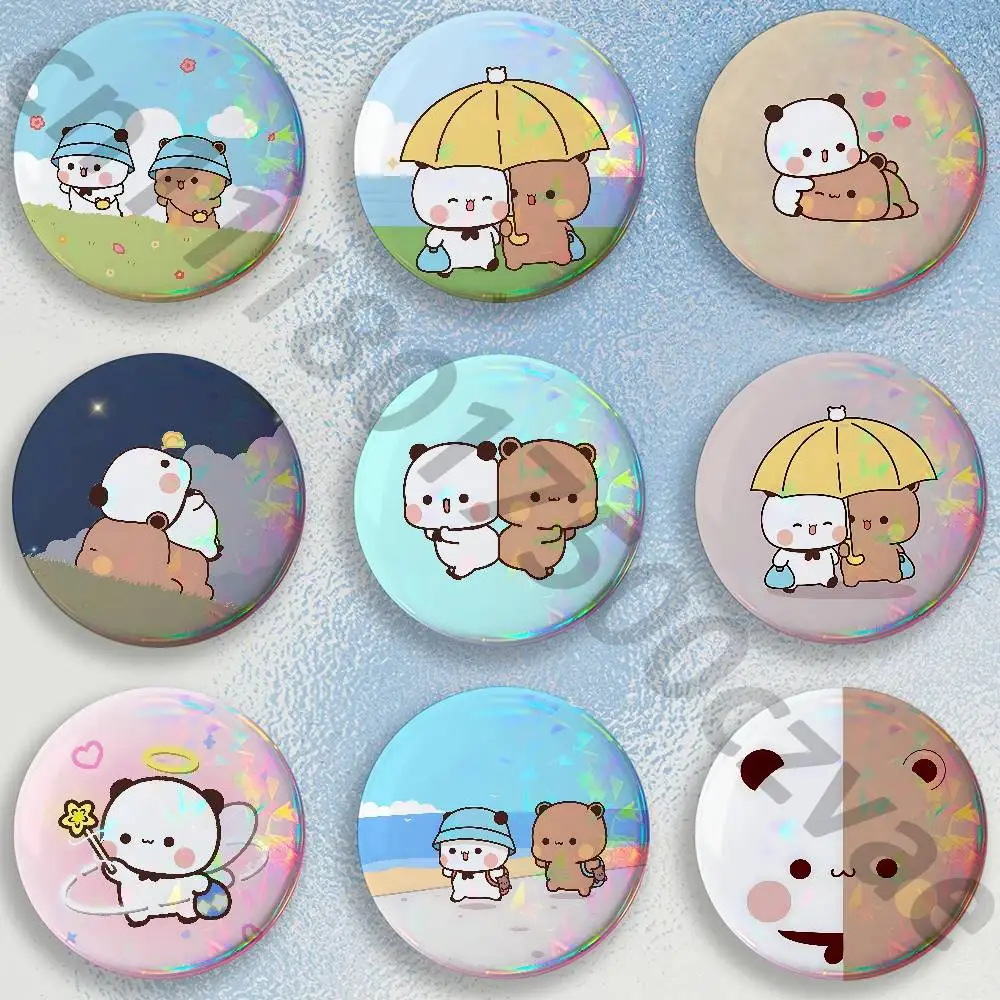 Cartoon Cute BuBu DuDu Tinplate Enamel Pins Creativity Printed Pictures Text Metal Lapel Badges Brooches