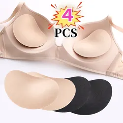 4 Self-adhesive Invisible Bra Pads, Thickened Bikini Inserted Bra Sponge Pads, Women's Underwear Accessories