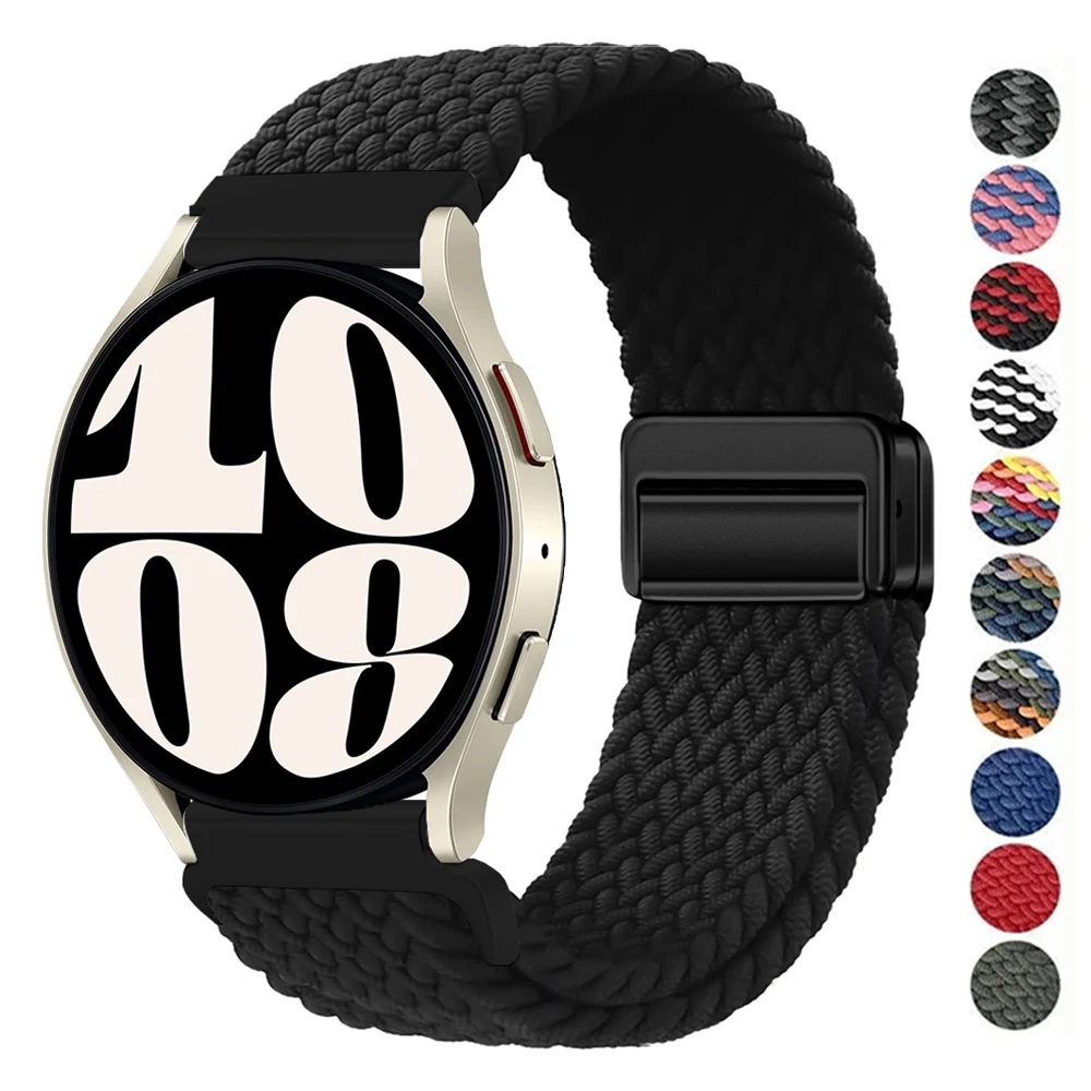 Band For Samsung Galaxy Watch 6/5/4/pro/classic/Gear S3/active 2 20mm 22mm Braided Nylon bracelet correa Huawei GT 2e 3 4 Strap