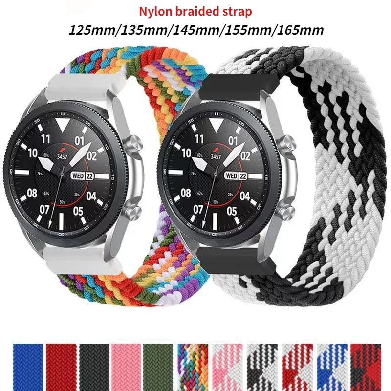 

22mm 20mm Nylon single loop braided strap For Samsung Galaxy watch 3 Gear S3 Huawei watch Soft comfortable strap For Amazfit GTR