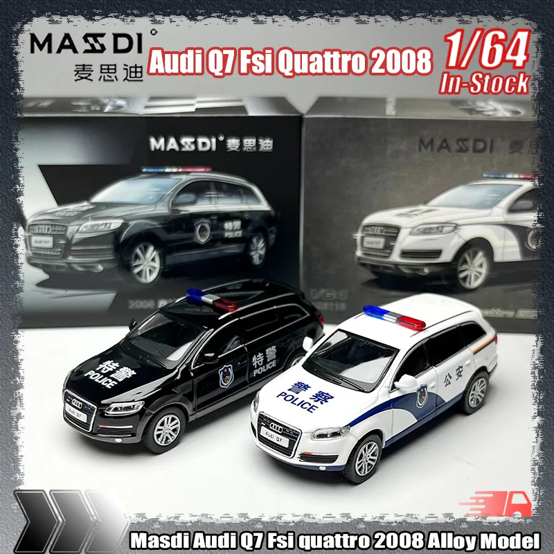 

В наличии Masdi 1:64 Audi Q7 Fsiquattro 2008, модель внедорожника, имитация сплава, миниатюрная литая под давлением форма автомобиля, игрушки на заказ, подарок