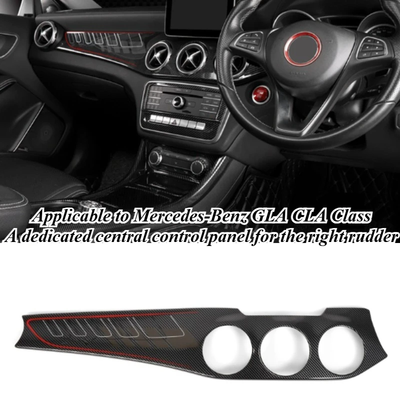 

For Mercedes GLA CLA Class 2013-2019 Dashboard Center Console Panel Set Sport Style Carbon Pattern Trim Interior Upgrade Kit RHD