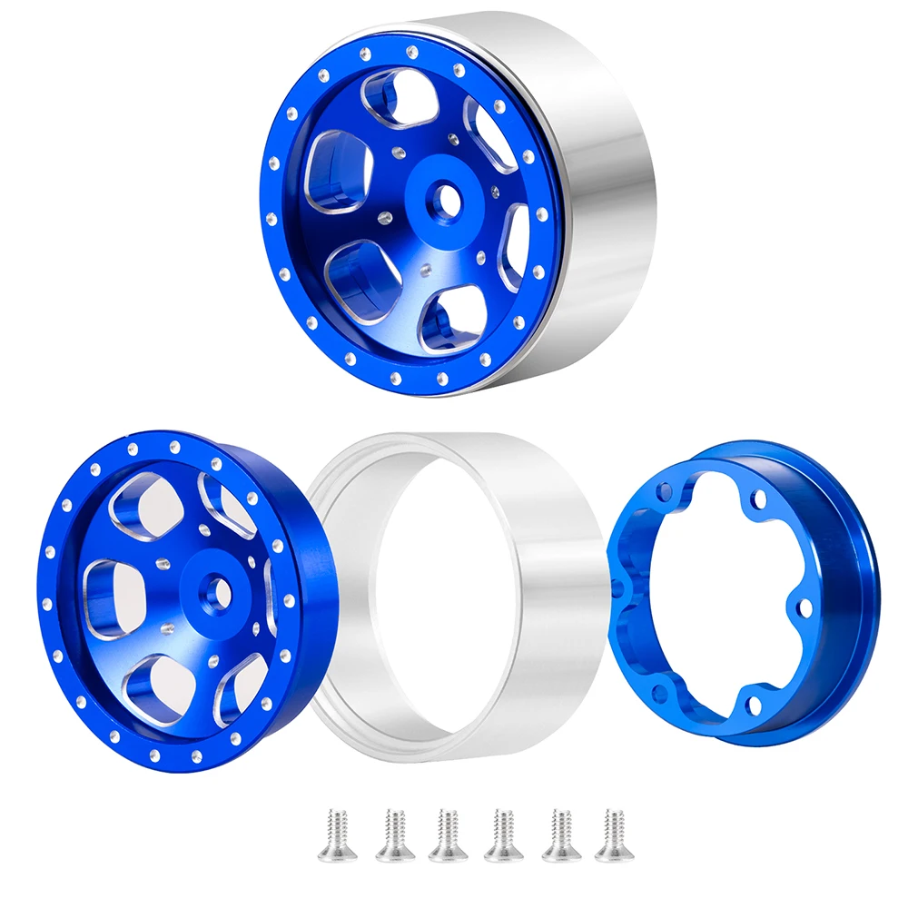 

AXSPEED Wheel tires 70mm Rubber Tyre 1.3" Metal Beadlock Wheel Rim for 1/24 Axial SCX24 1/18 TRX4M RC Crawler Car Upgrade Parts