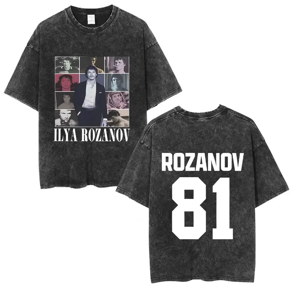 Washed Vintage Heated Rivalry Shane Hollander‌ Ilya Rozanov Hollanov 2481 T-shirt Men's Clothing Cotton Short Sleeves T Shirts