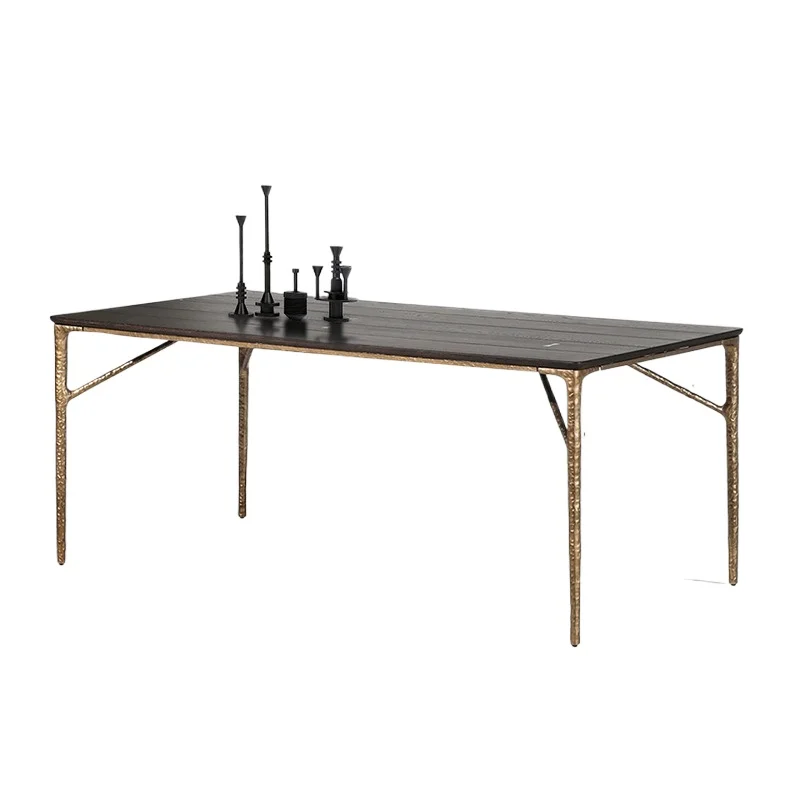 

Dining table, long solid wood table, western