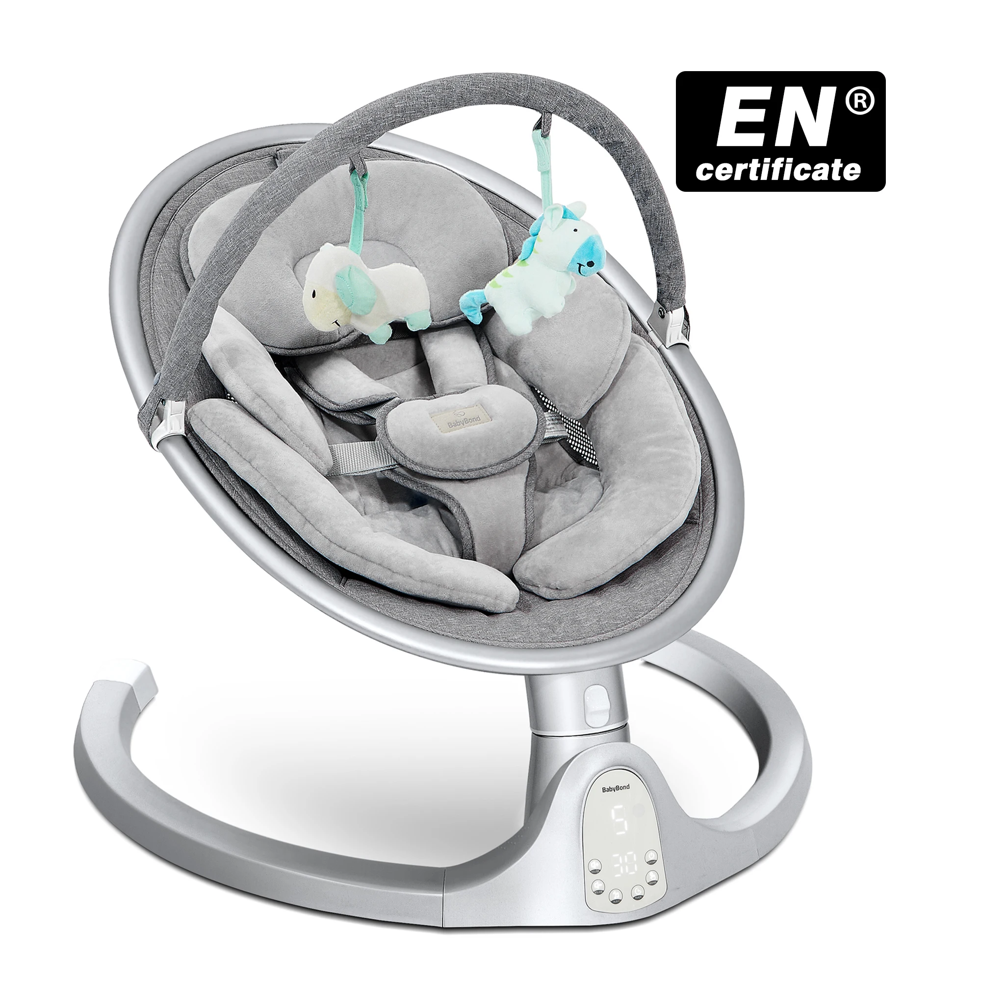 

In stock electric baby rocking chair 5-gear adjustment baby rocking chair bed with remote control fast delivered to 0-24 month