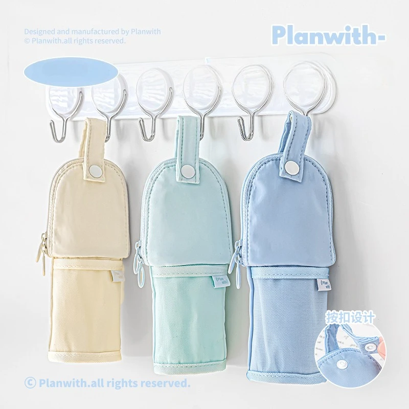 مقلمة صغيرة قابلة للطي ومحمولة وحامل أقلام قابل للتعليق ومنظم مكتب متعدد الوظائف للوازم المكتبية المدرسية