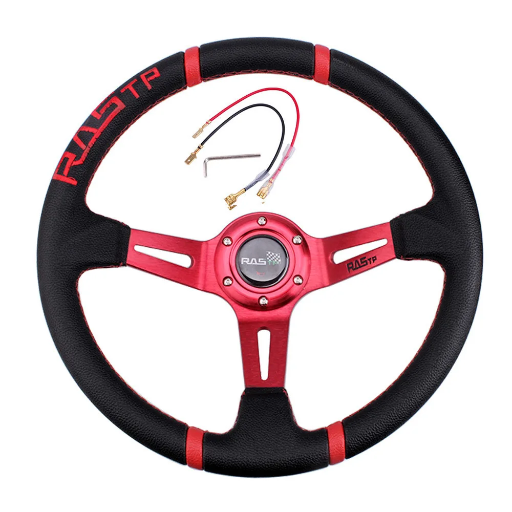 14 Inch 35cm Hand Sewing Racing Steering Wheel Universal 4 Seasons Personalized Modified Sport Steering Wheel