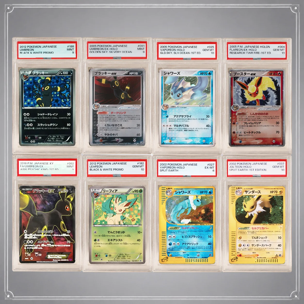 

DIY PTCG Rating Card UMBREON VAPOREON FLAREON JOLTEON-HOLO JPANESE Version Collection Card Anime Game Hobby Gifts Toys
