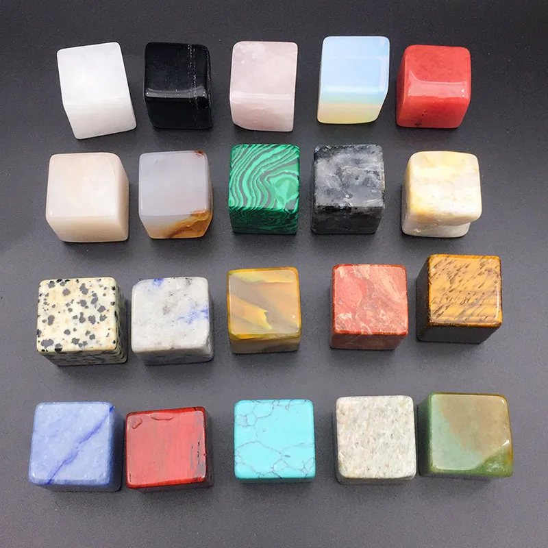 Semi-precious Whiskey Stone, Ice Cube, Natural Crystal, Whisky Stone, Decorative, Degaussing Energy Stone, 20Pcs Lot