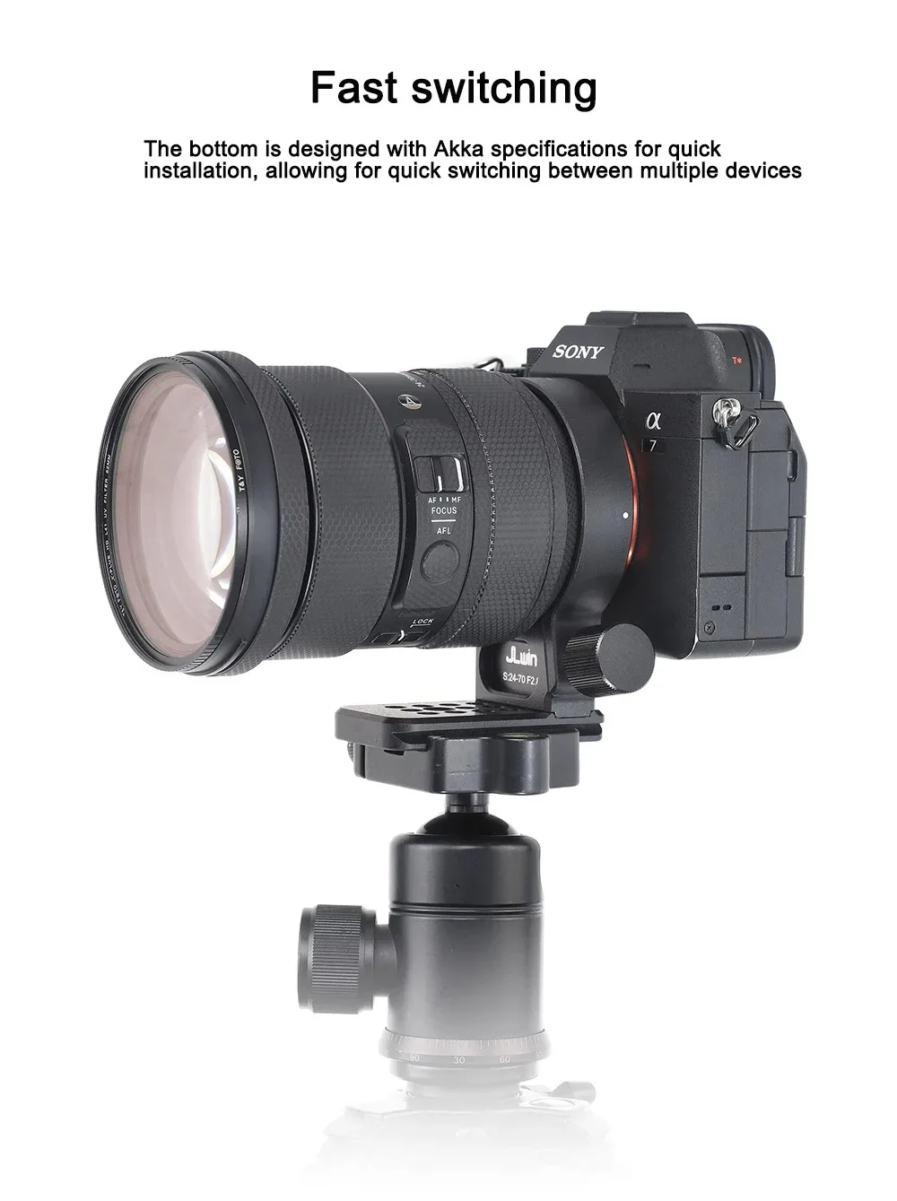 FOTGA عدسة ترايبود جبل الدائري ل سيجما 24-70 مللي متر F2.8 DG ND I/II لسوني E-port عدسة ملصق مائي الجلد 24-70 F2.8 ترايبود حلقة محول