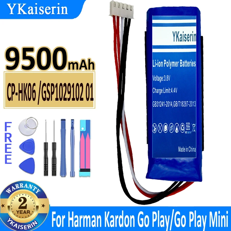 

Аккумулятор ykaisзаверin CP-HK06/GSP1029102 01 9500 мАч для Harman/Kardon Go Play, сменный аккумулятор Go Play Mini + Бесплатные инструменты