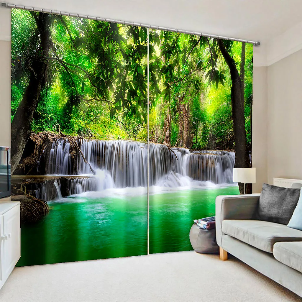 

Garden Stones Bamboo Forest Curtains For Living Room Modern Window Curtains For Bedroom Curtains Drapes Blinds Window cortinas