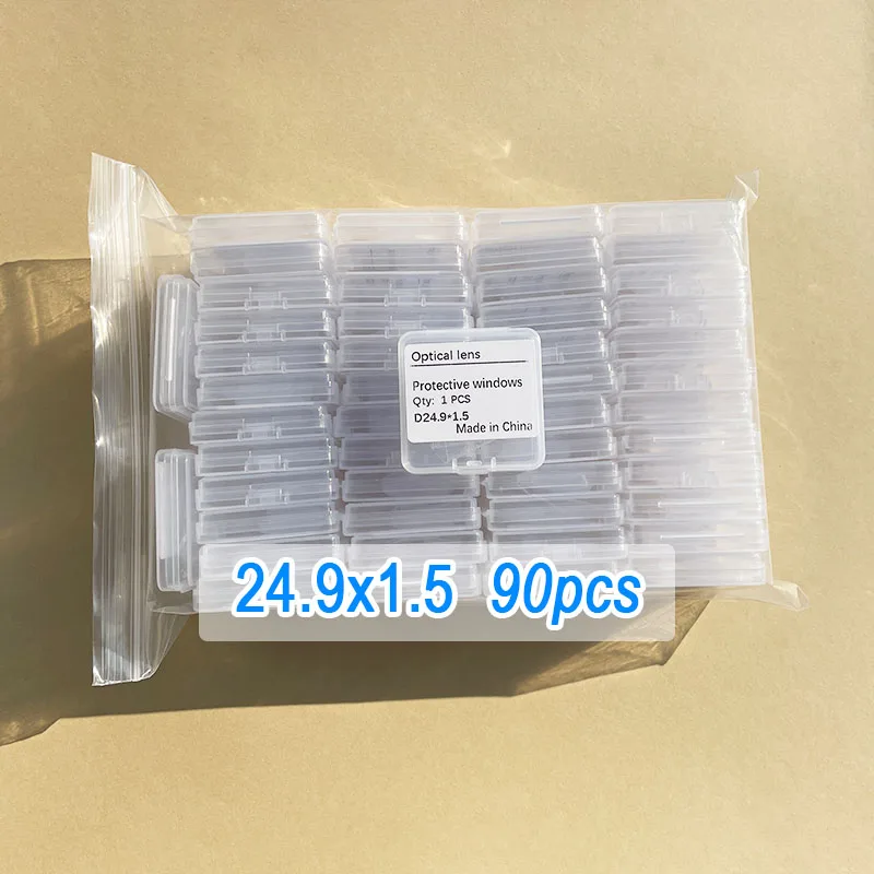 90 Stück Lasermaschinen-Schutzfenster 18x2 20x2 20x3 28x4 27.9X4.1 30x5 1064nm Faserlinse für Raytools Precitec WSX Schneiden und Schweißen – Detail 4
