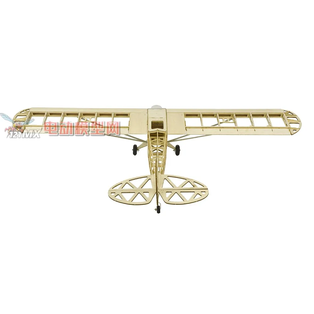 XAERO Upgraded 1200MM J-3 Cub Balsa RC Plane Kit Electric Powered Scale Aircraft with Fabric Covering DIY Assembly