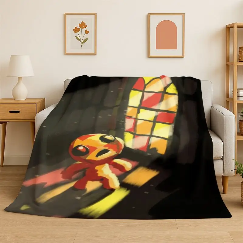 RPG Game The Binding Of Isaac Flannel Blanket,Ultra Soft Warm Plush Throw for Home Bedroom Bed Sofa Cover Office Picnic Gift Kid
