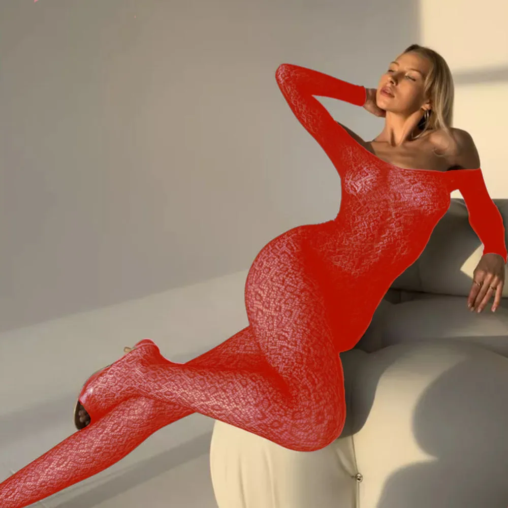 Crotchless داخلية شفافة بوديستوكينج للجنس جريئة بدلة للجسم مفتوحة المنشعب جوارب طويلة المثيرة ازياء مثير شبكة صيد السمك الملابس الداخلية