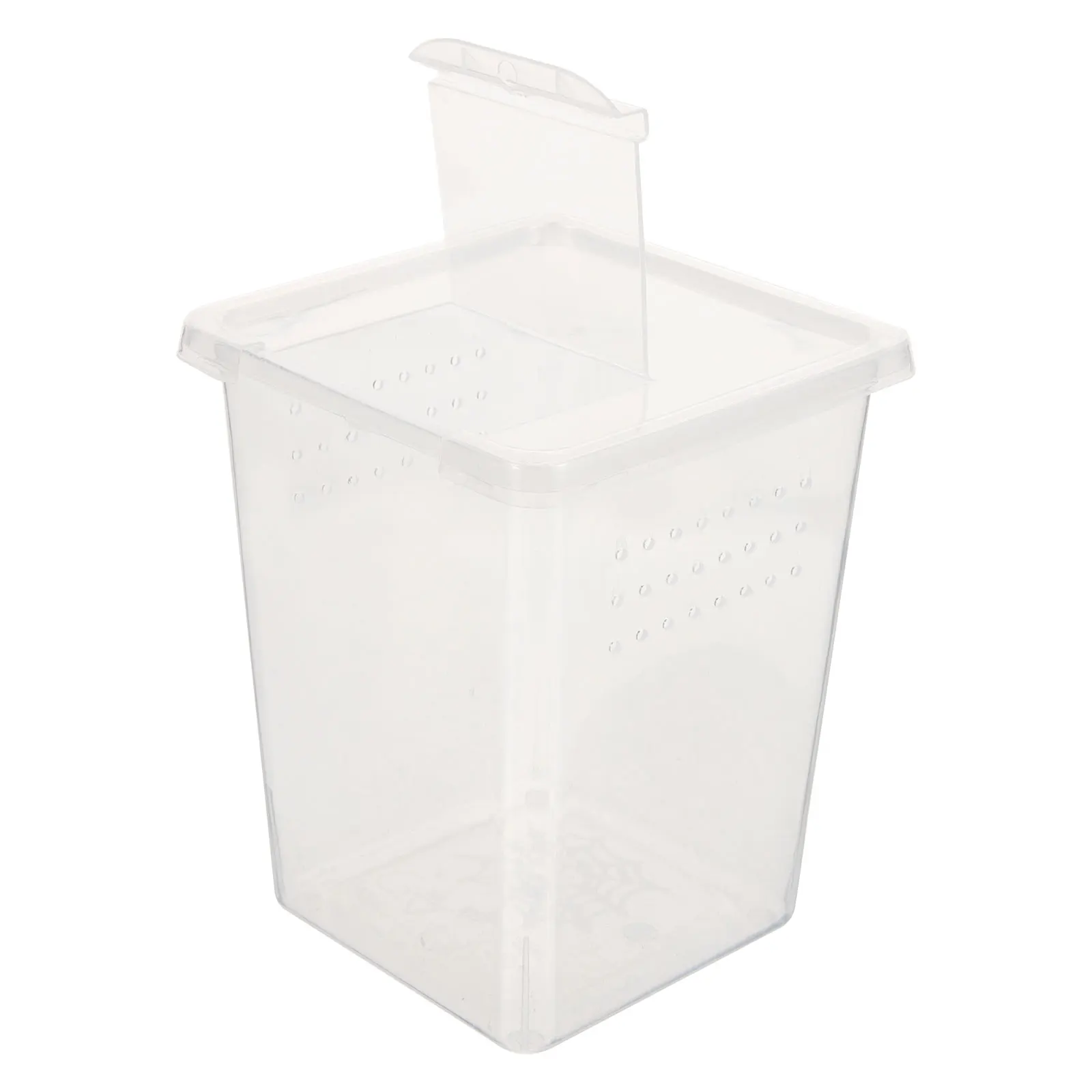 

Reptile Pet Terrarium Spider Insect Tank Clear Feeding Box Transparent Container Breathable Hole Durable Material Gecko Lizard