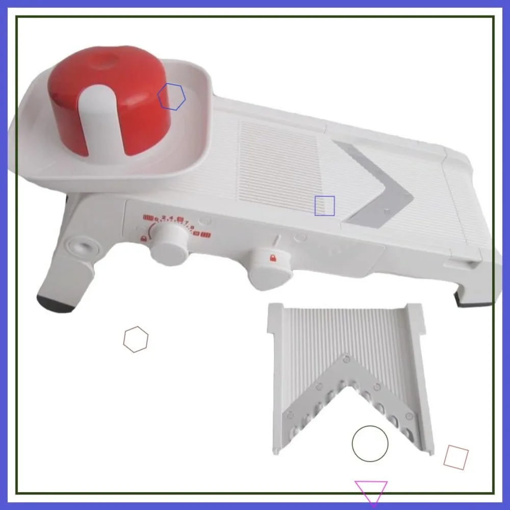 

Многофункциональная овощерезка-шинковка (мандолина) для эффективной подготовки продуктов, белая/красная