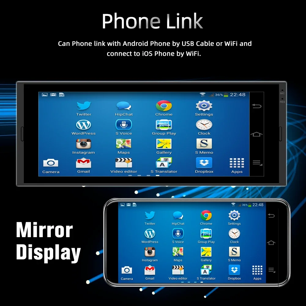 Android 11 Full Touch Screen Mirror Link 1 Din 6.9 Inch Car Stereo Radio Player With Free Reversing Camera