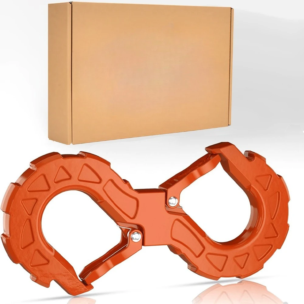3/8 Inch Offroad Recovery Winch Hook G80 High Strength Integrated Quick Connector 33000 LBS Vehicle Towing Hook