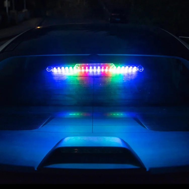 Солнечная сигнальная лампа безопасности для автомобилей 41 см, автомобильная светодиодная панель, заднее окно, присоска, вспышка для автомобиля N02B CE OEM Солнечная сигнальная лампа безопасности для автомобилей 41 см, автомобильная светодиодная панель, заднее окно, присоска, вспышка для автомобиля N02B CE OEM