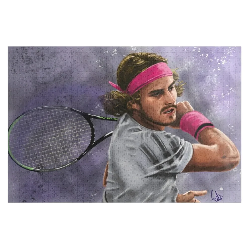 Stefanos Tsitsipas Jigsaw Puzzle Toddler Toys Personalised Customized Photo Wood Adults Puzzle