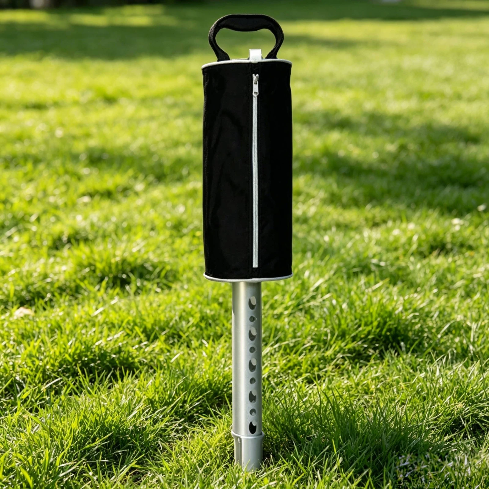 Handheld Golf Ball Retriever Carrying Handle Golf Ball Retriever Sports Gear Zippered Cylindrical - view 4