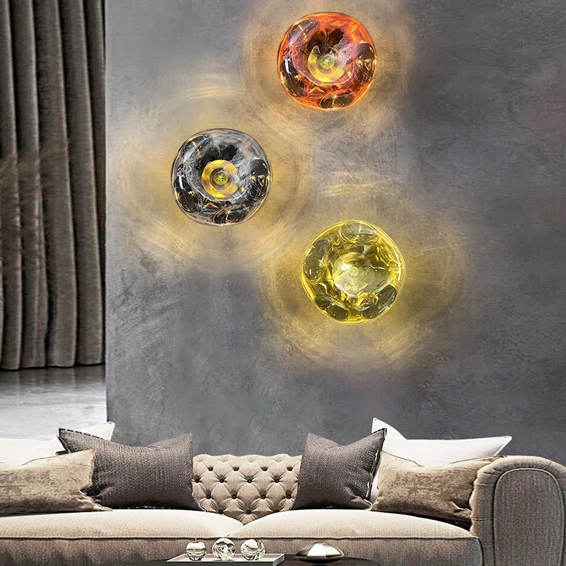 Imagem -02 - Led Lava em Forma de Metal Lâmpada de Parede Minimalismo Moderno Luxury Home Decor Indoor Appliance Hotel Café Restaurante