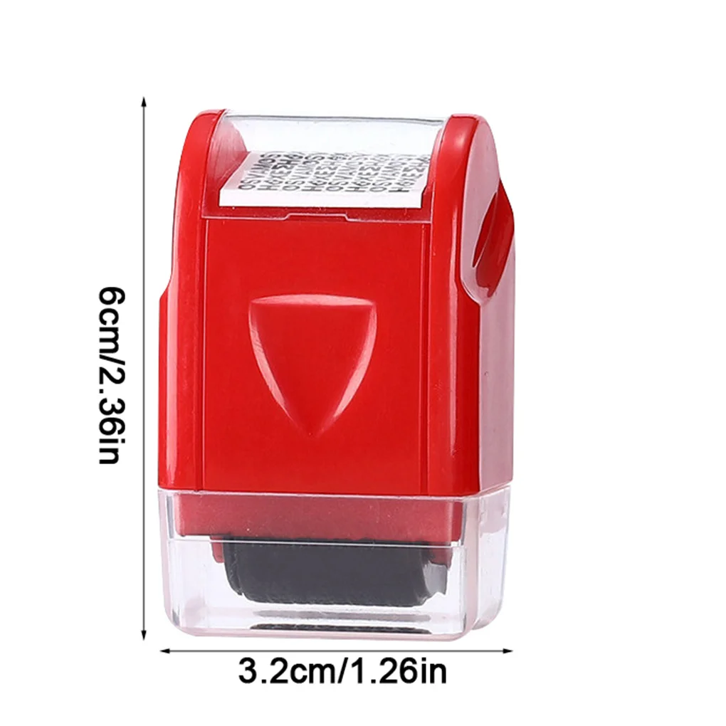 Manual Confidential Roller Stamp Identity Blocker Mini Ink Rollers