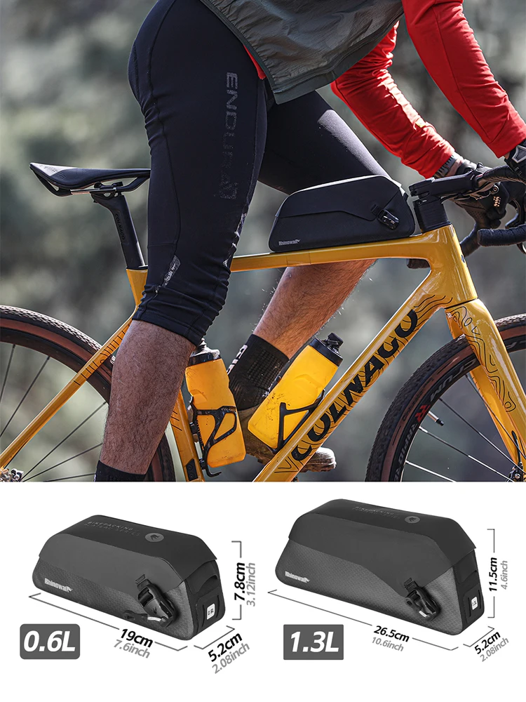 AliExpress Rhinowalk Bike Top Tube Bag Waterproof Bicycle Cycling Front Frame Phone Bag Strap/Screw Fixing Luggage Storage Bike Accessories