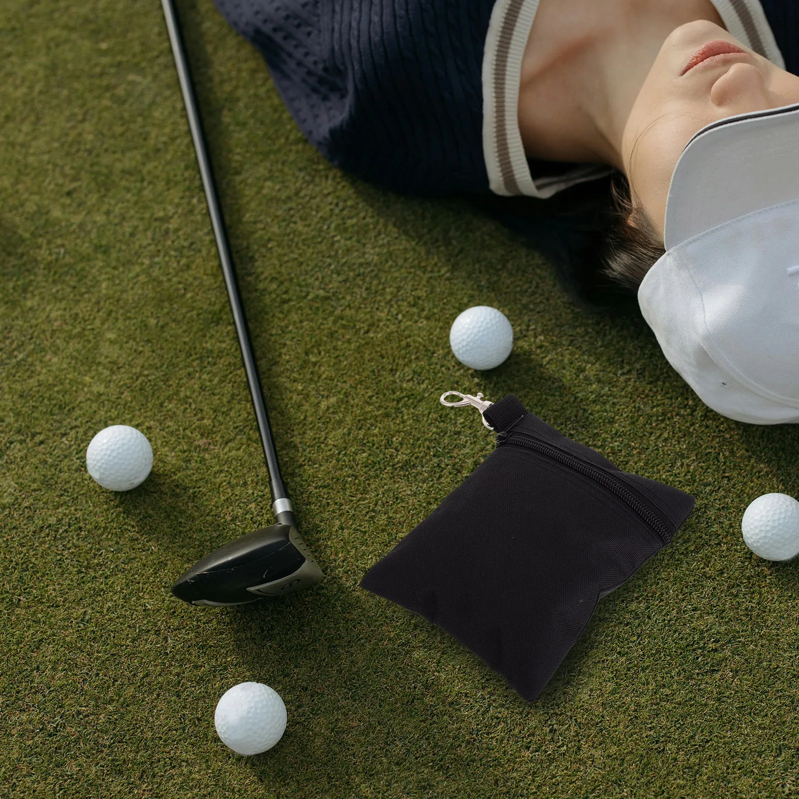 4Pcs Golf Ball Storage Pouch Waterproof Nylon Waist Pack for Tees Accessories Lightweight Portable Organizer for Men Women