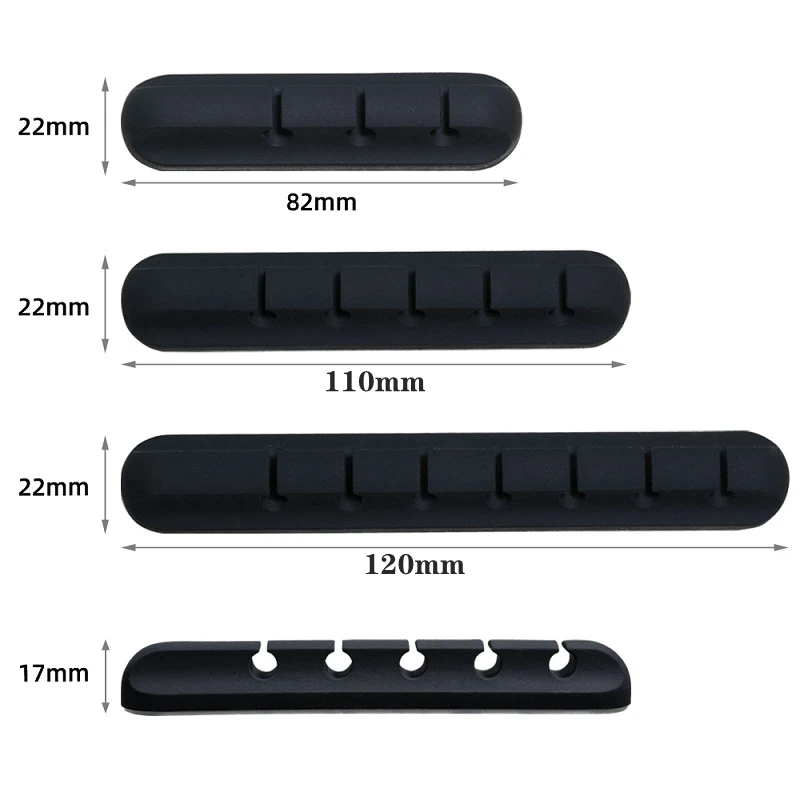 1 Pcs Home Office 3/5/7 Holes Cable Holder Silicone Line Organizer Clips USB Winder Manager Splitter