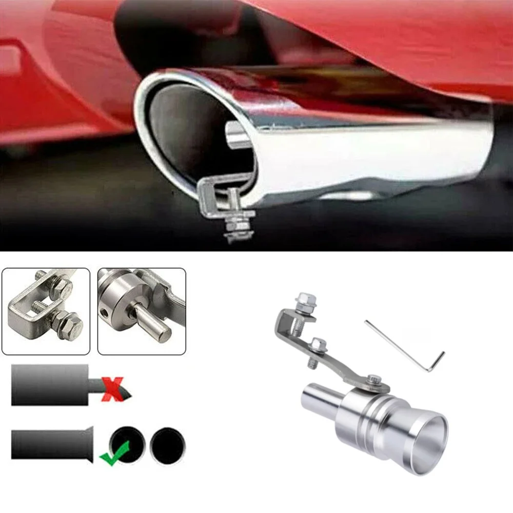 Hot sale 1PC Simulator Whistler UniversalExhaust Fake Turbo Whistle Pipe Sound Muffler Blow Off Car Styling Tunning M