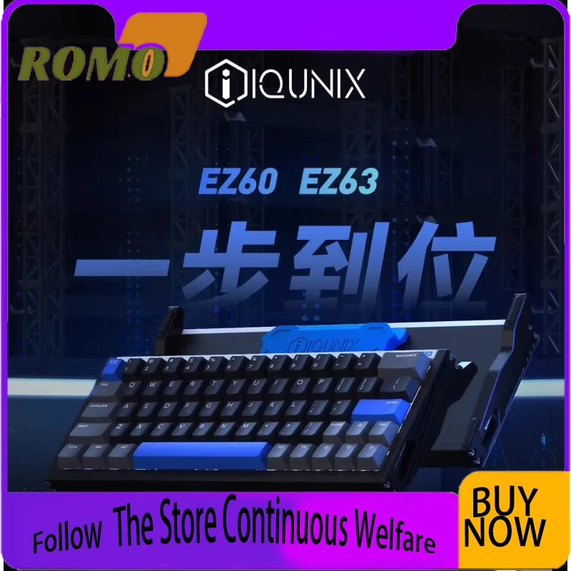 2024 NEW Original IQUNIX EZ63 EZ60 Magnetic Switch Keyboard Wired Gasket PBT Keycaps CNC Aluminium Alloy Esports Gamer Pc Gaming