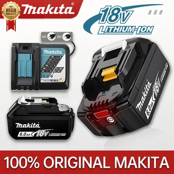 100% batería genuina/Original Makita de 18v bl1850b BL1850 bl1860 bl1860 bl1830 bl1815 bl1840 LXT400 6,0Ah para batería makita de 18 v