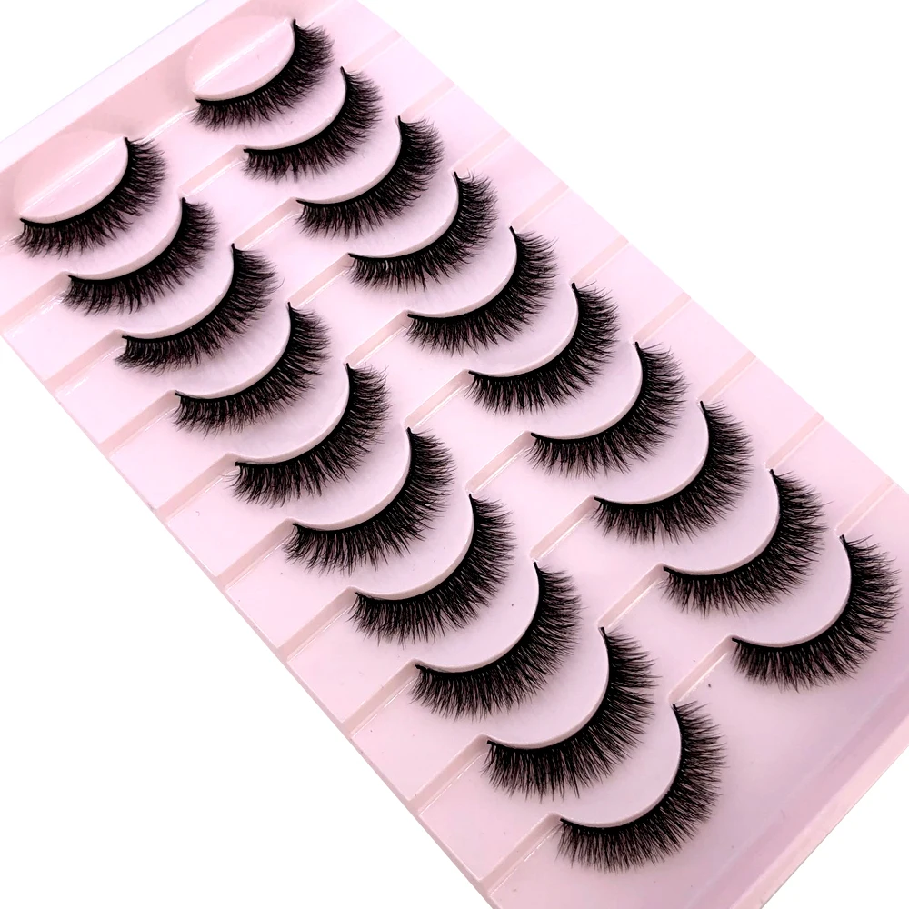 Neue 10 Paar 3D Faux Nerz Haar Falsche Wimpern Natürliche Unordentliche Wimpern Kreuzmuster Wispy Flauschige Wimpern Verlängerung Augen Make-Up-Tools – Detail 10