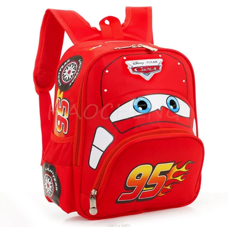 Hot Disney Kindergarten Cartoon Travel bag 3D Waterproof 95 Car Boys 2-5 Years Old Children Waterproof and lightweight Backpack