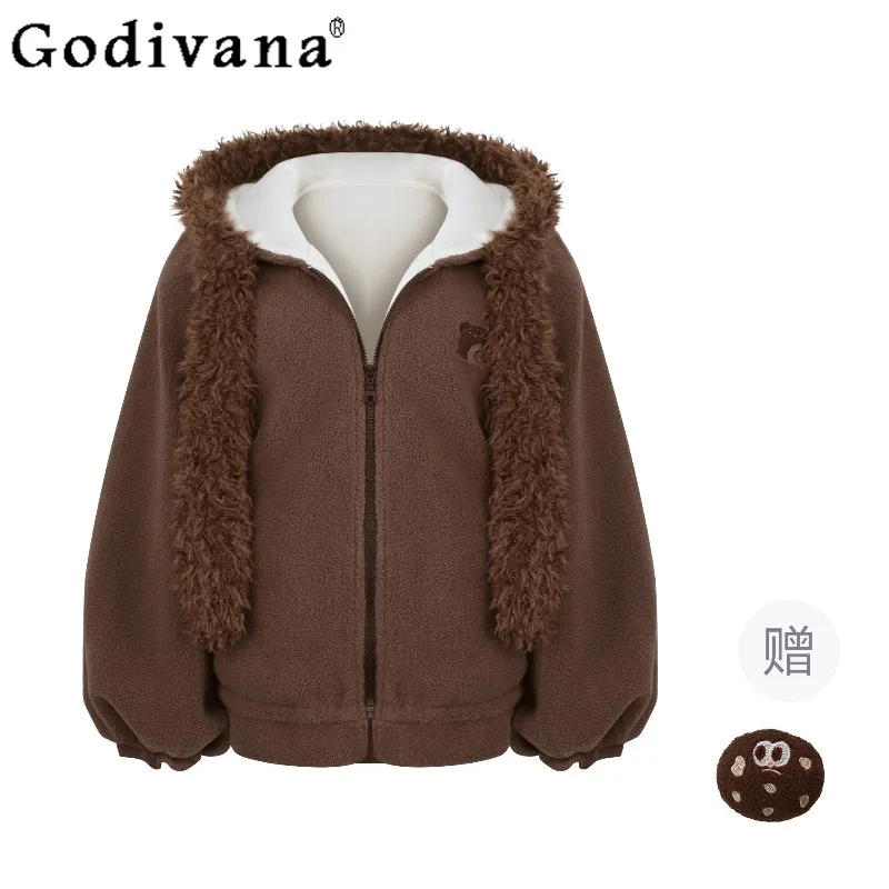 الإناث اليابانية نمط لوليتا وتتسابق محبوك بروتيل أفخم السراويل أفخم سترة مع بروش ثلاث قطع مجموعة النساء الدعاوى الحلو