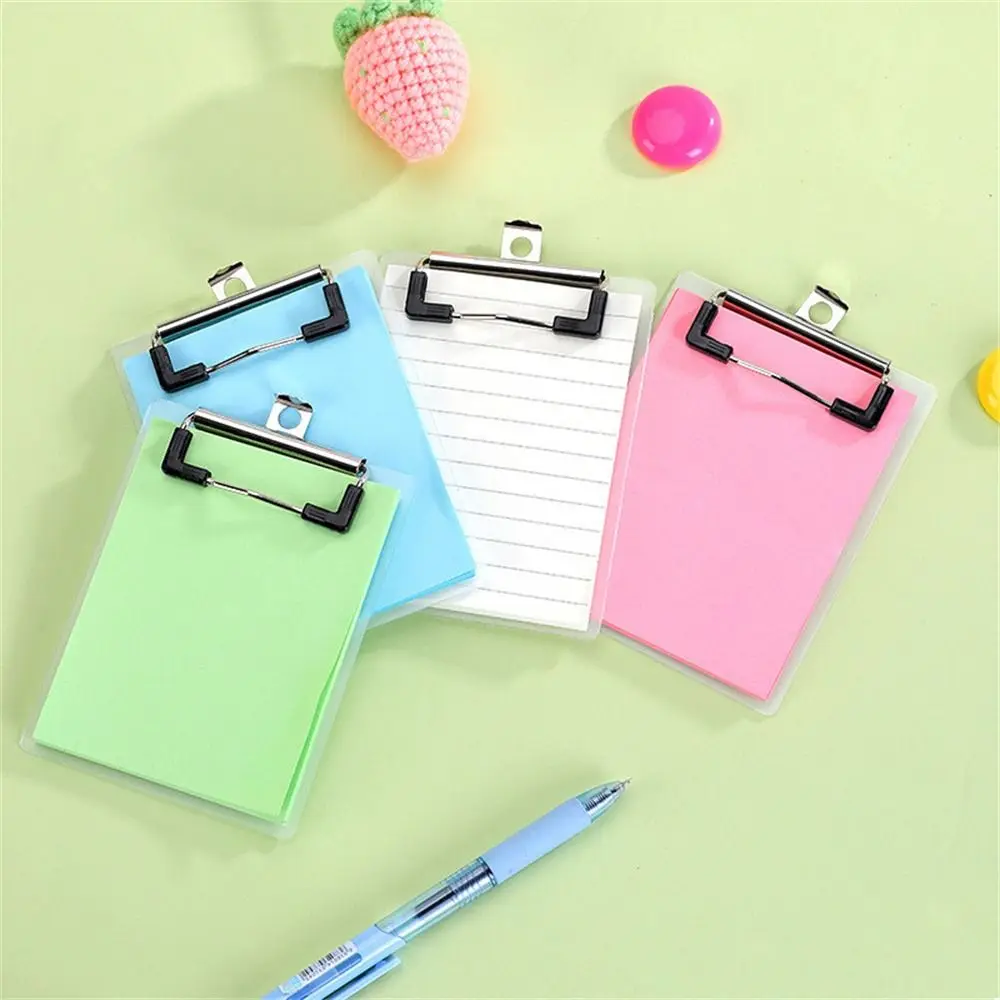 School Supplies 50sheets Clipboard Notepads Multi-function Paper Holder Clip Folder Board Mini 2-in-1 Memo Pad Office Supplies