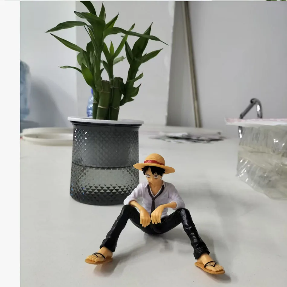 2026 * One Piece Anime Figur Spielzeug Luffy Sitzposition Action PVC Figur Modell Sammlung Statue Puppe Geburtstag Geschenke für Kinder