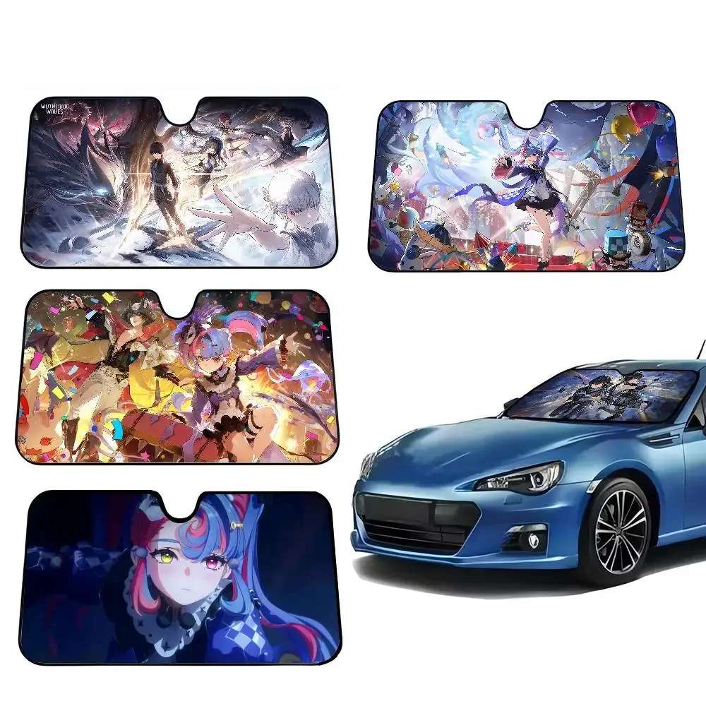 

Wuthering Waves Anime Sun Shade Sunshade Seat Cover Off-Road Truck Accessory Set Retro Steering Car Van SUV Gifts