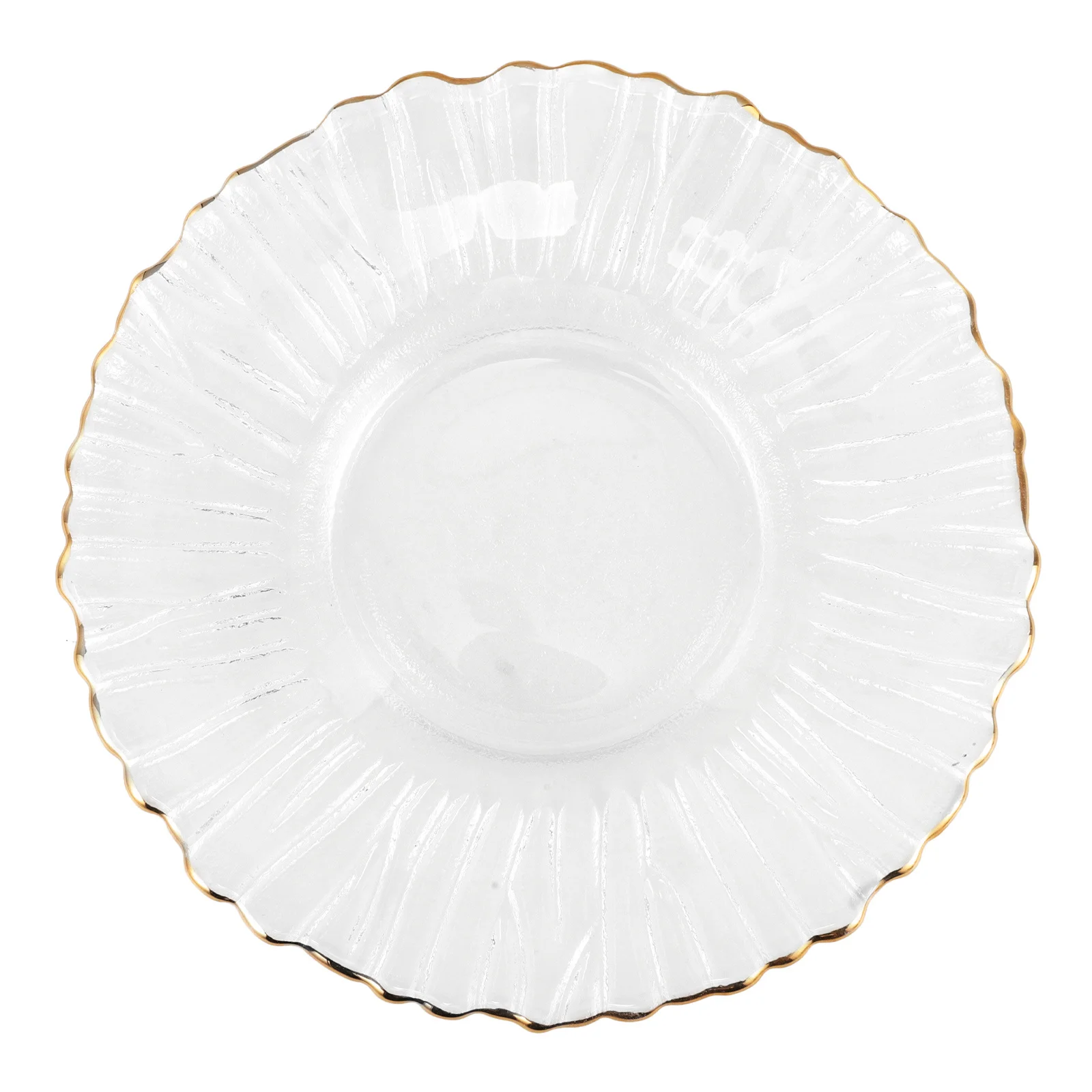 

Japanese Style Glass Teacup Coaster Elegant Chic Rim Clear Design Compact Size Multi-Use Drink Coaster Snack Plate Decorative