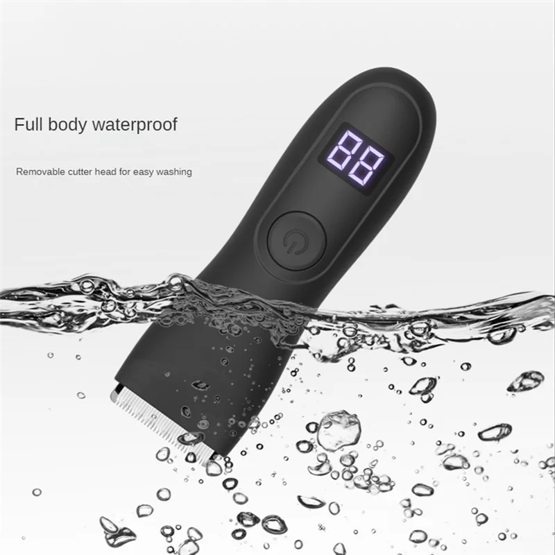 A006-ماكينة تشذيب الشعر الكهربائية وماكينة حلاقة للرجال، ماكينة تشذيب شعر العانة والكرة، شفرة قابلة للاستبدال